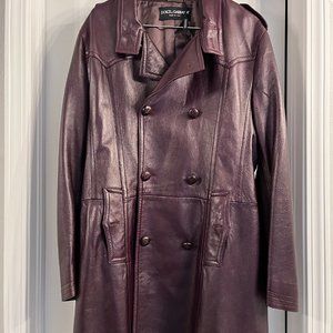 Dolce & Gabbana Lambskin Trench Jacket
